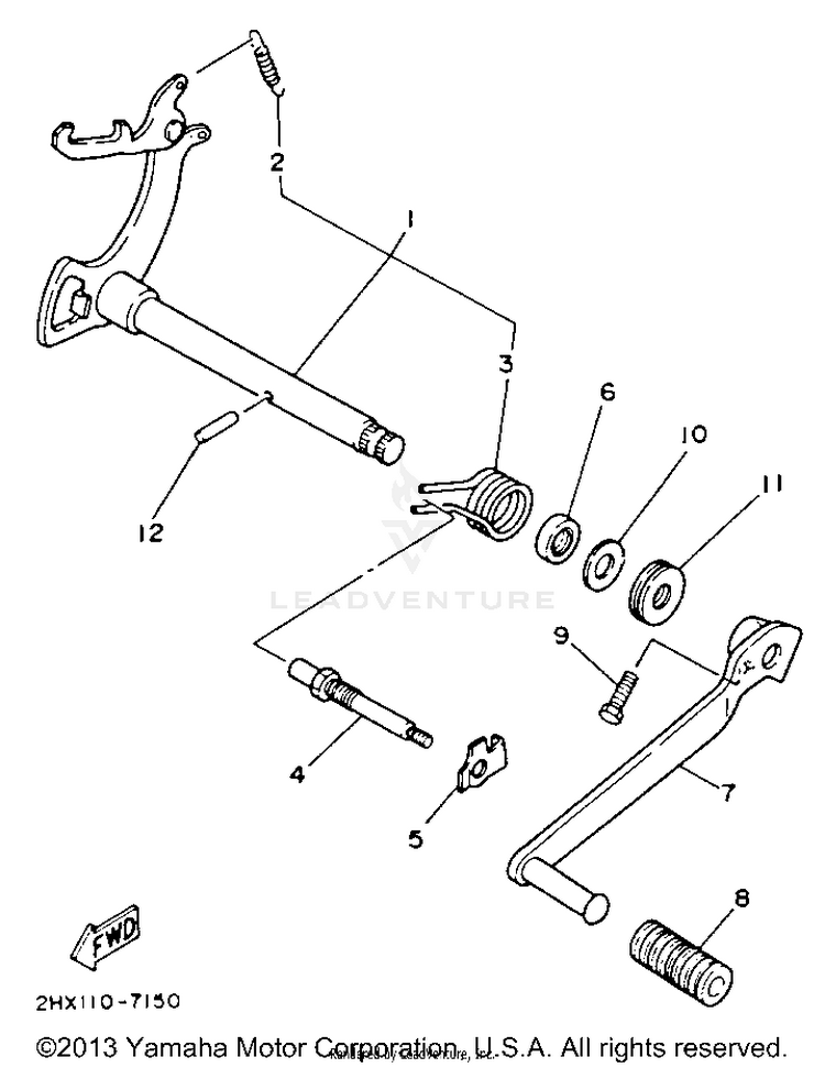 Shift Shaft Schematic