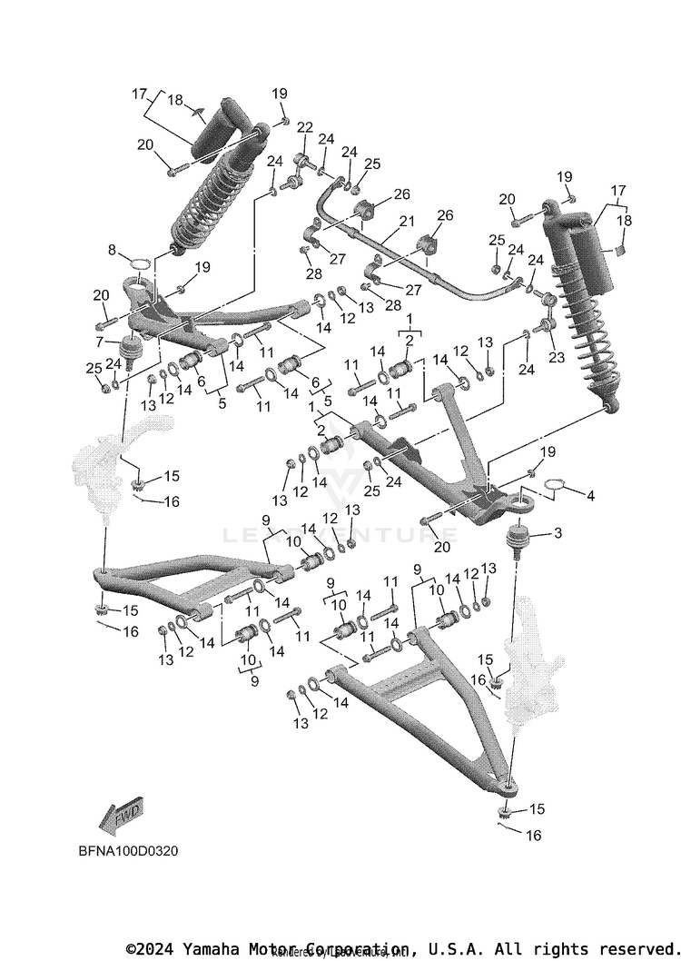 Front Suspension & Wheel Schematic