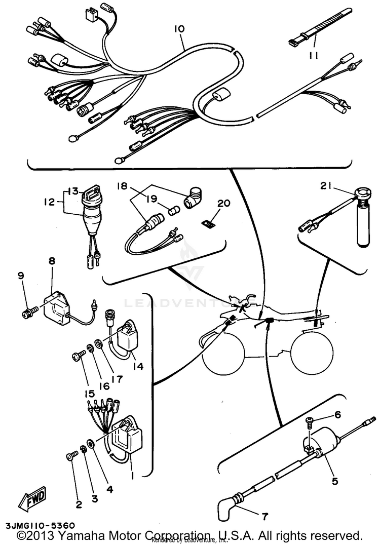 Electrical 1 BLASTER - YFS200G - 1995 Schematic