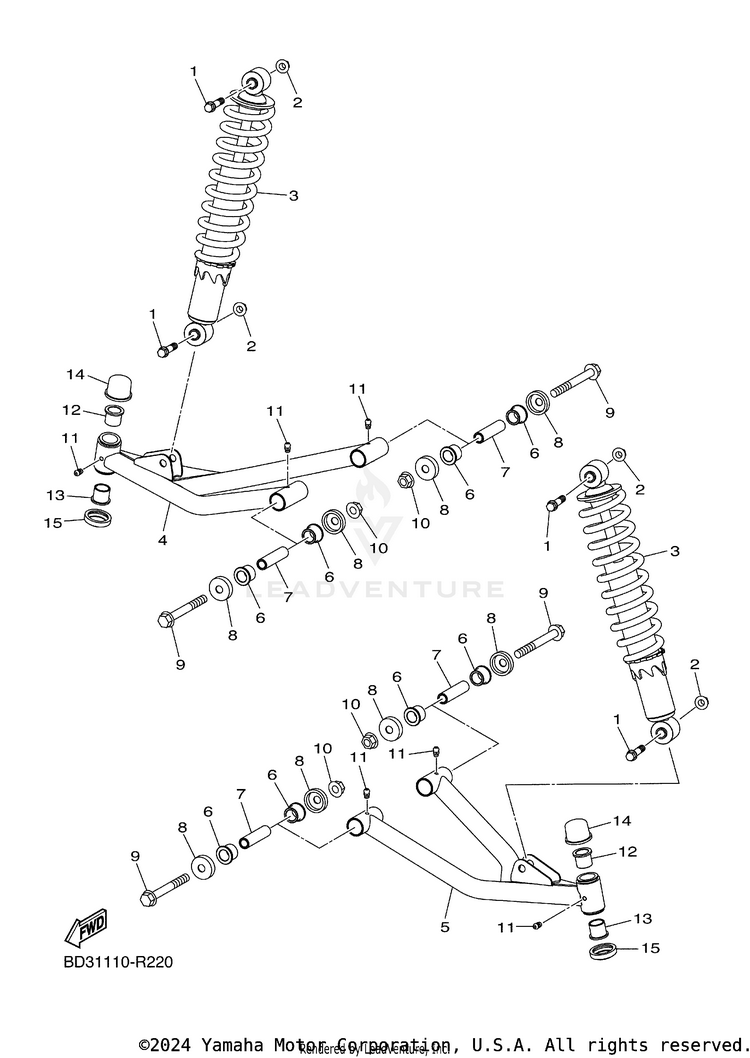 Front Suspension & Wheel Schematic