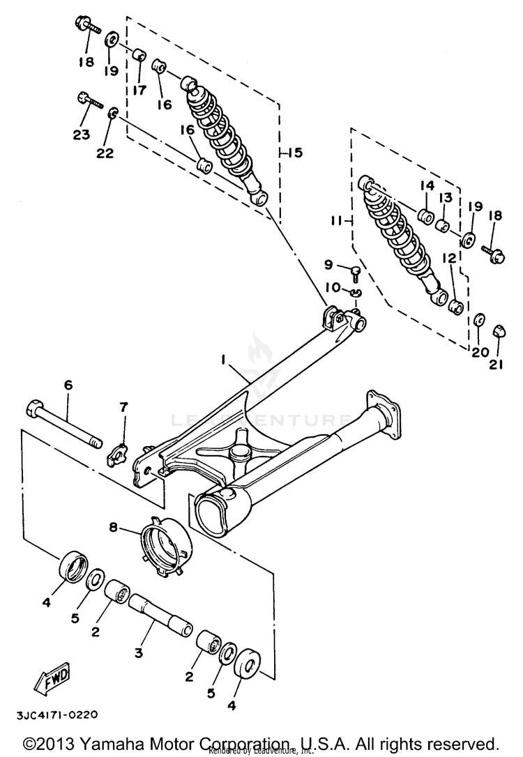 Swing Arm Rear Shocks Schematic
