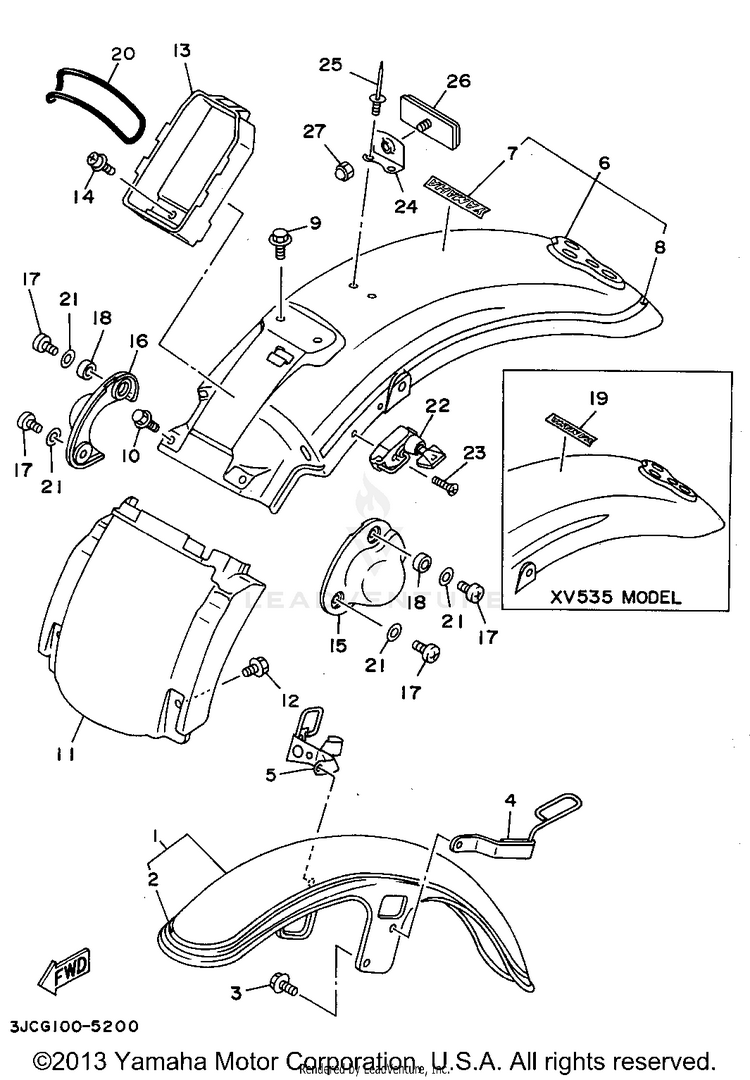 Fender VIRAGO 535 - XV535GC - 1995 Schematic
