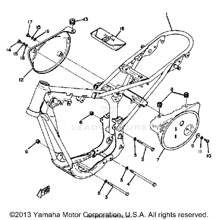Frame-Side Cover Yz80b Schematic