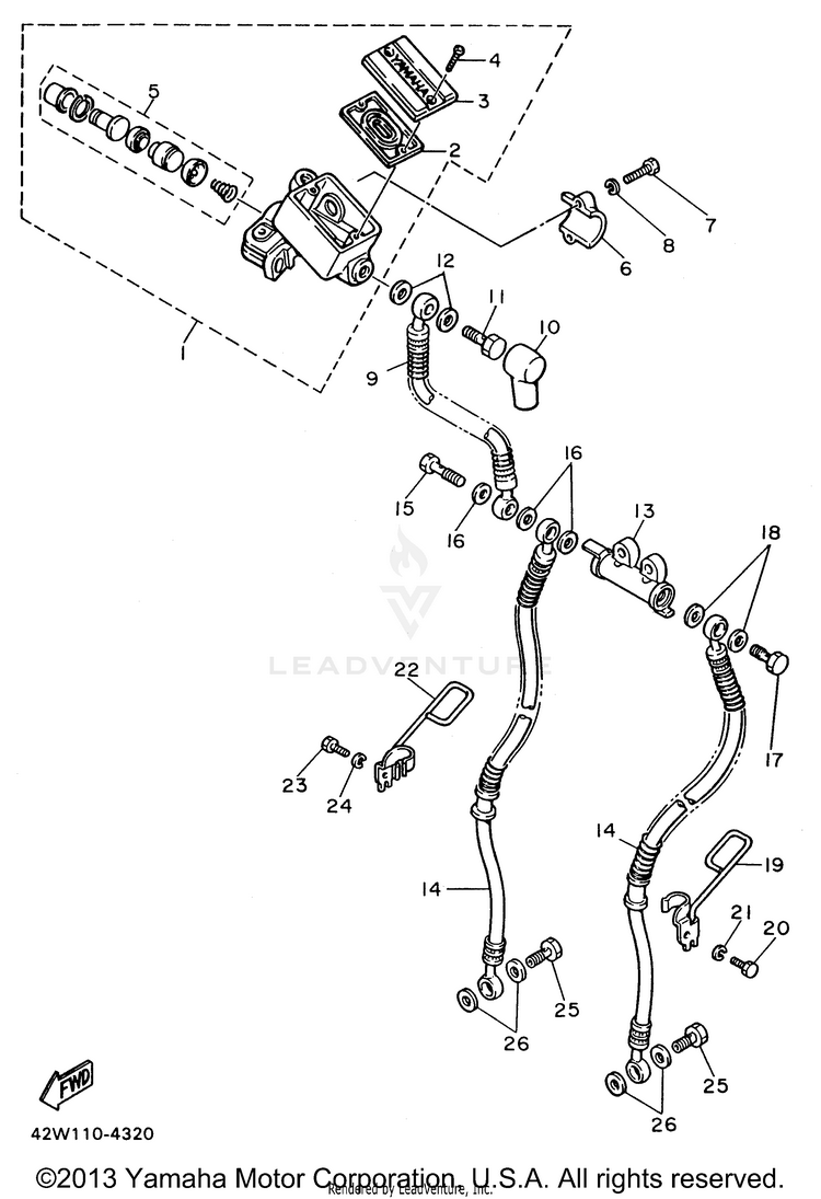 Front Master Cylinder Schematic