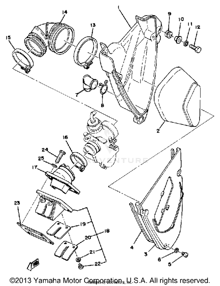 Intake Yz125d Schematic