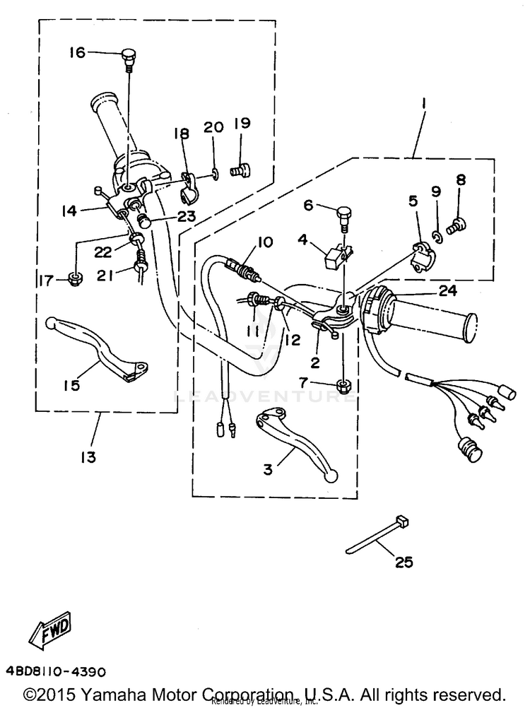 Handle Switch - Lever Schematic