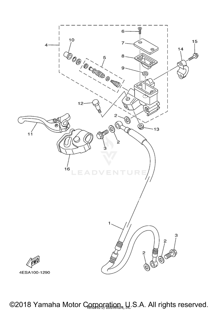 Front Master Cylinder Schematic