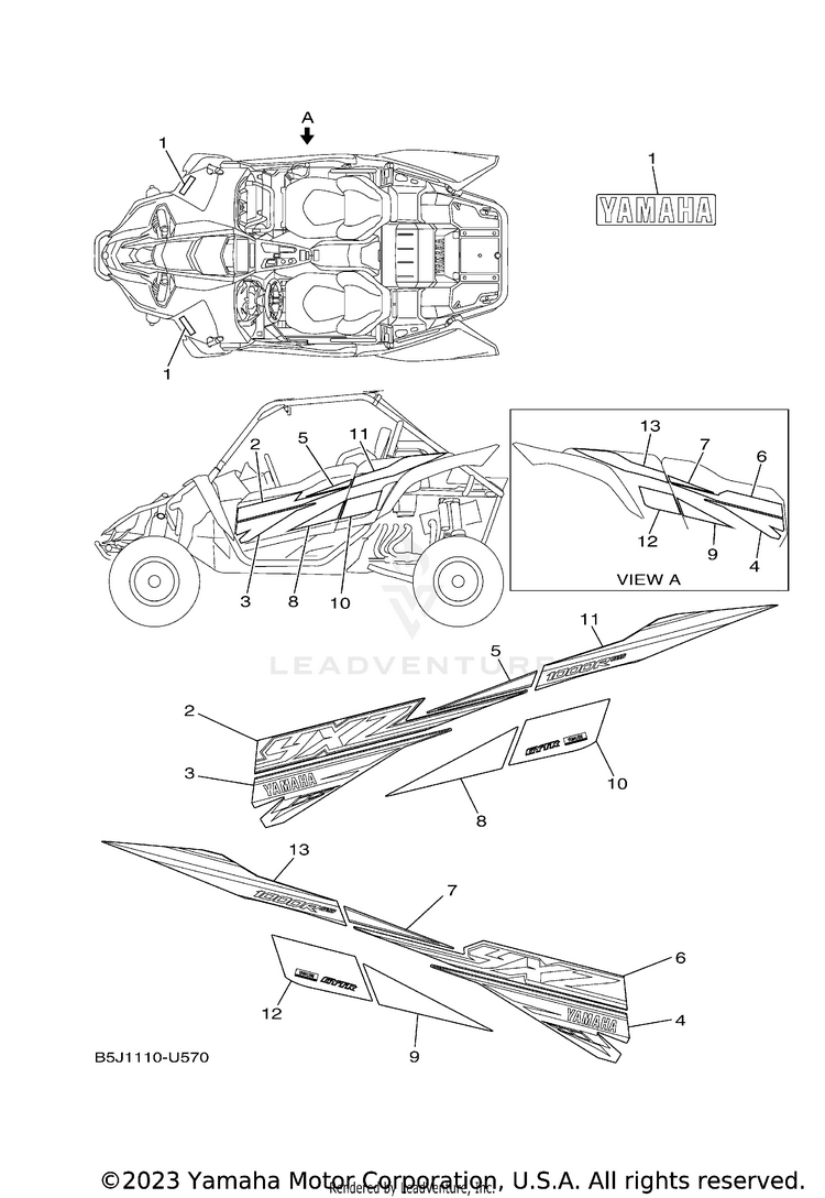 Graphics YXZ1000R EPS SE - YXZ10YMSKL - 2019 Schematic