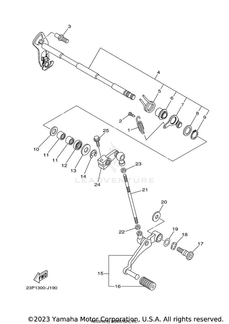Shift Shaft Schematic