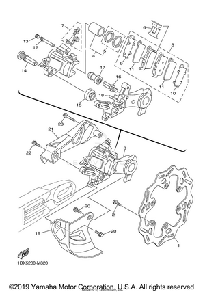 Rear Brake Caliper Schematic