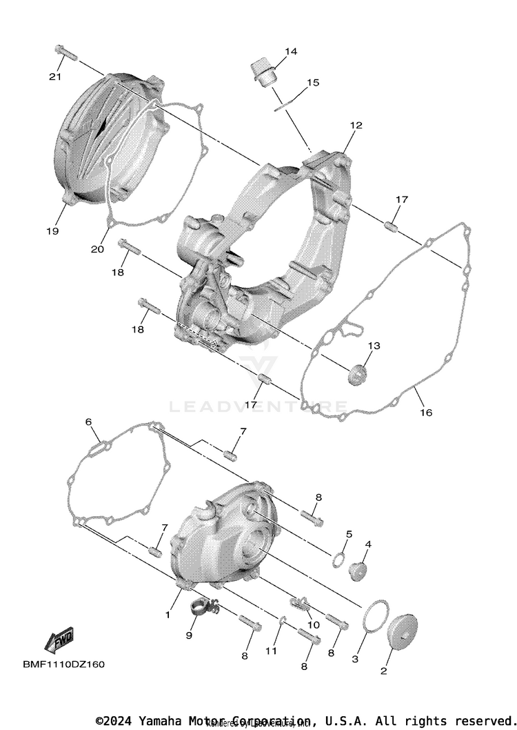 Crankcase Cover 1 Schematic