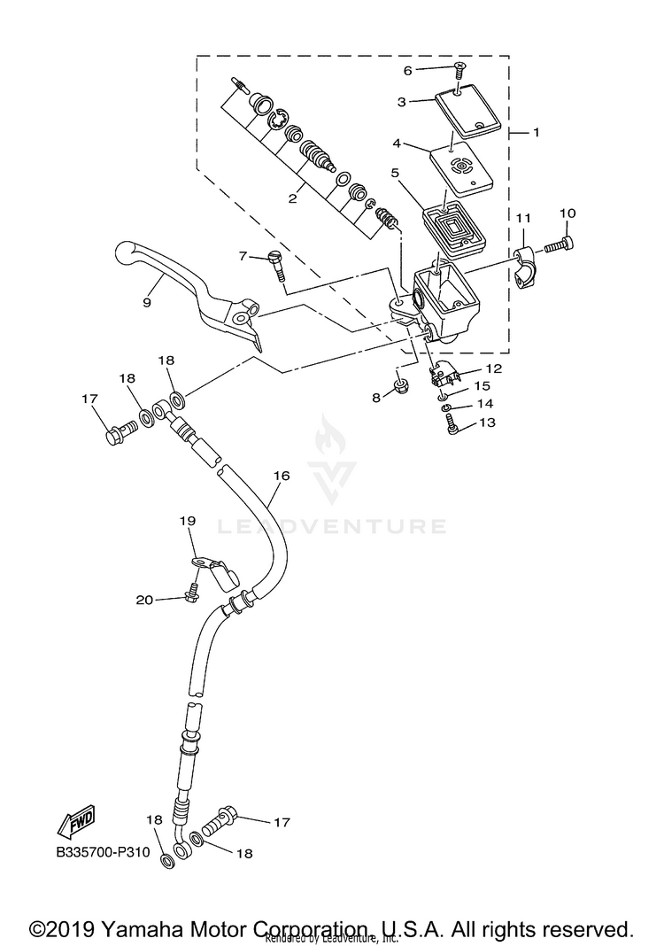 Front Master Cylinder Schematic