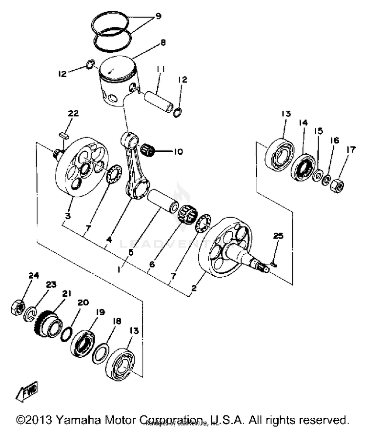 Crank-Piston Schematic