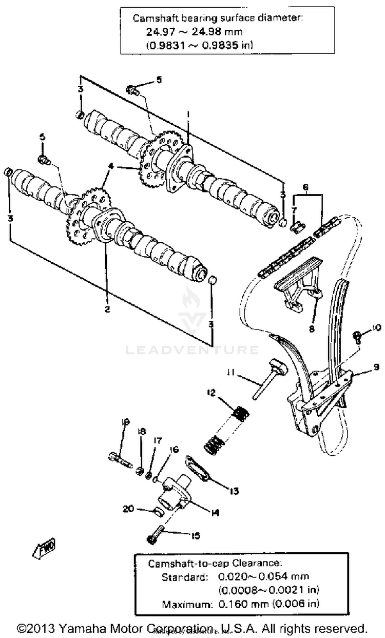 Camshaft-Chain Tension Schematic