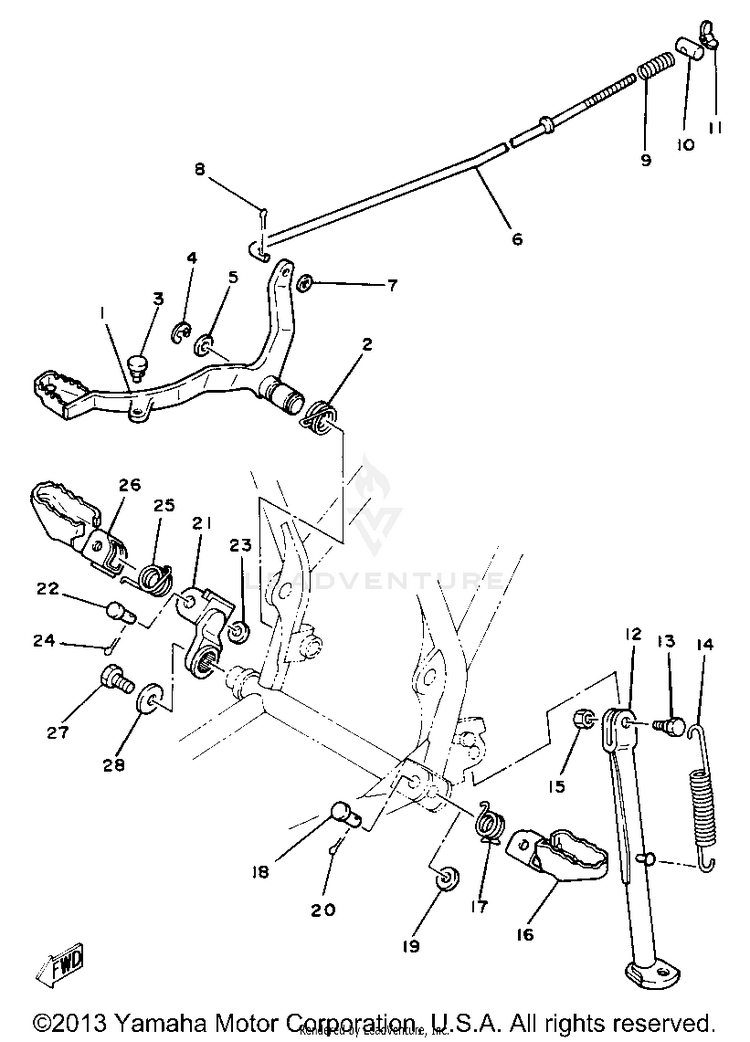 Stand Footrest Yz80h Schematic