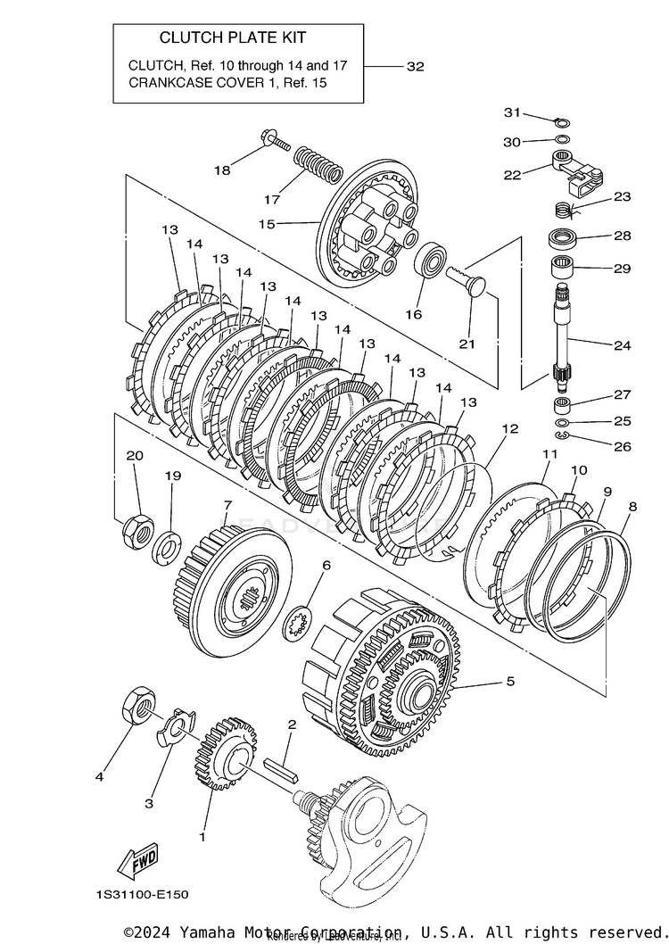 Clutch RAPTOR 700 SPECIAL EDITION - YFM70RSEY - 2009 Schematic