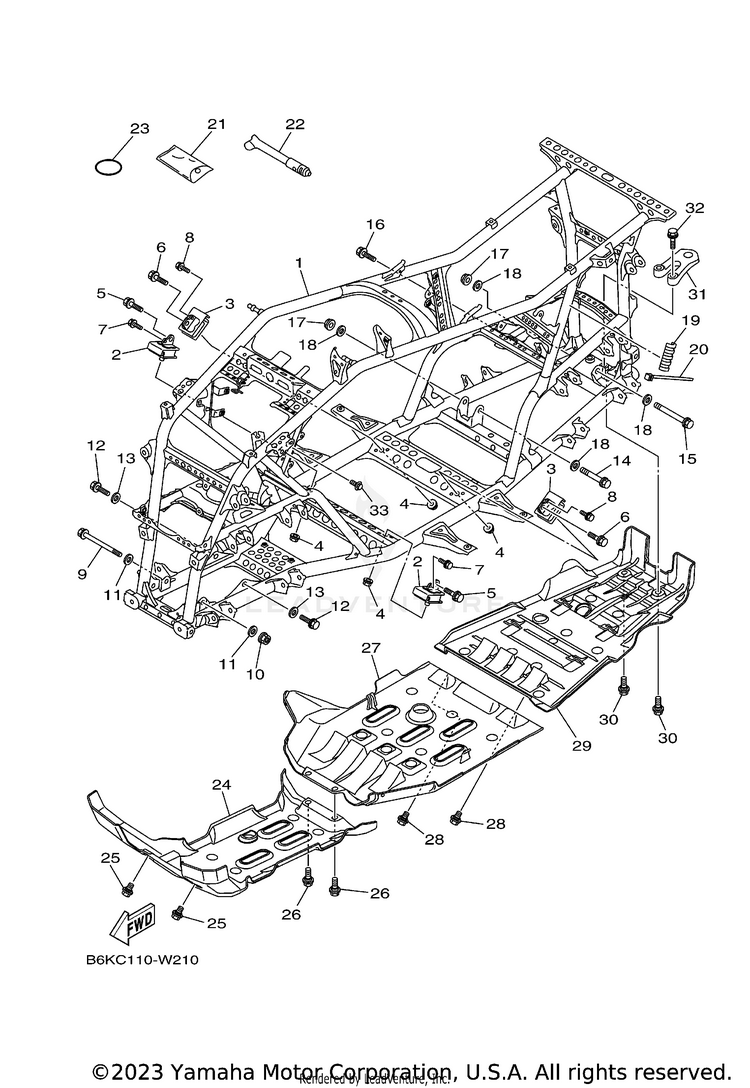 Frame KODIAK 700 - YFM70KDXMG - 2021 Schematic