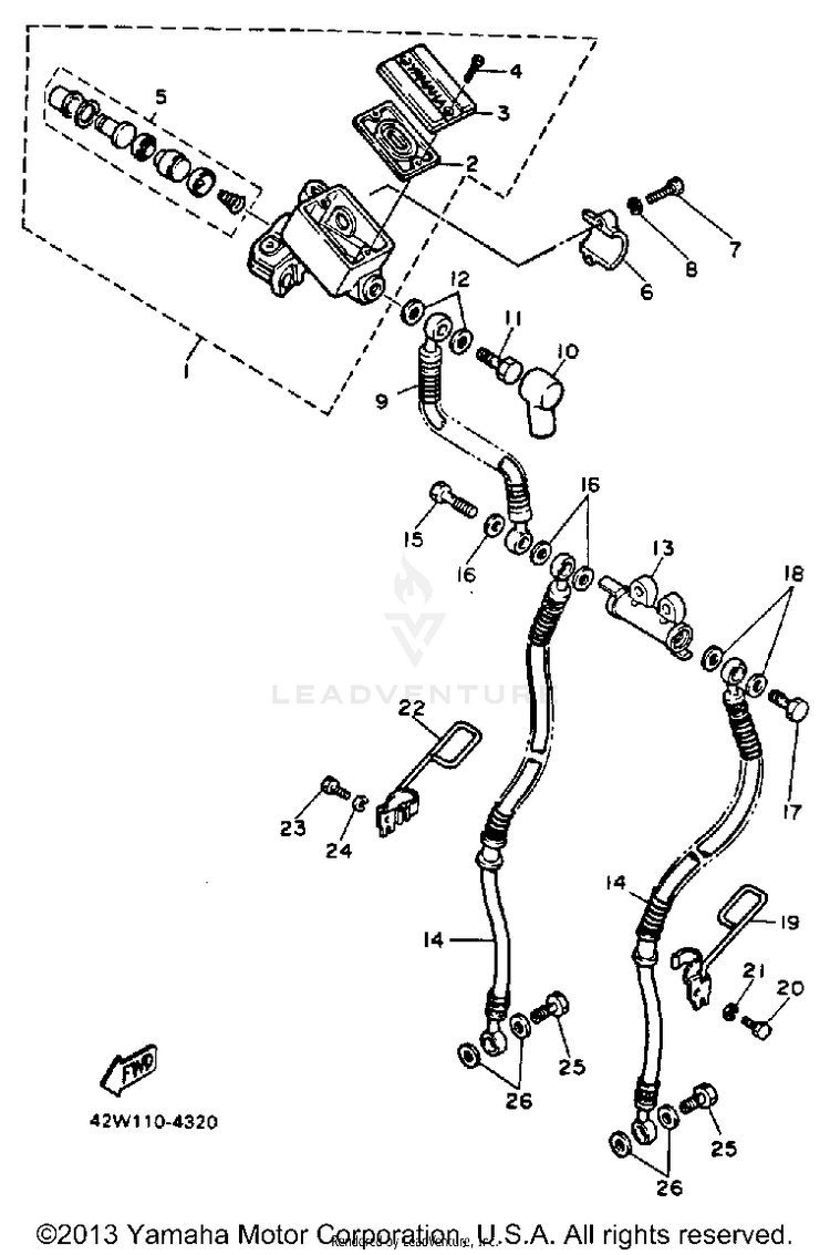Front Master Cylinder Schematic