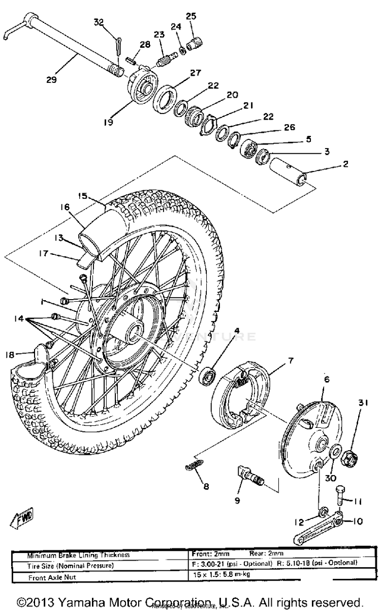 Front Wheel Schematic