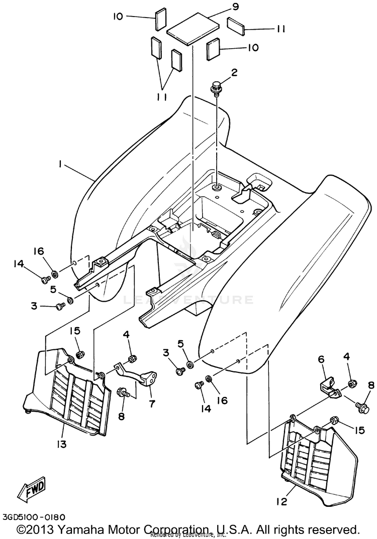 Rear Fender Schematic