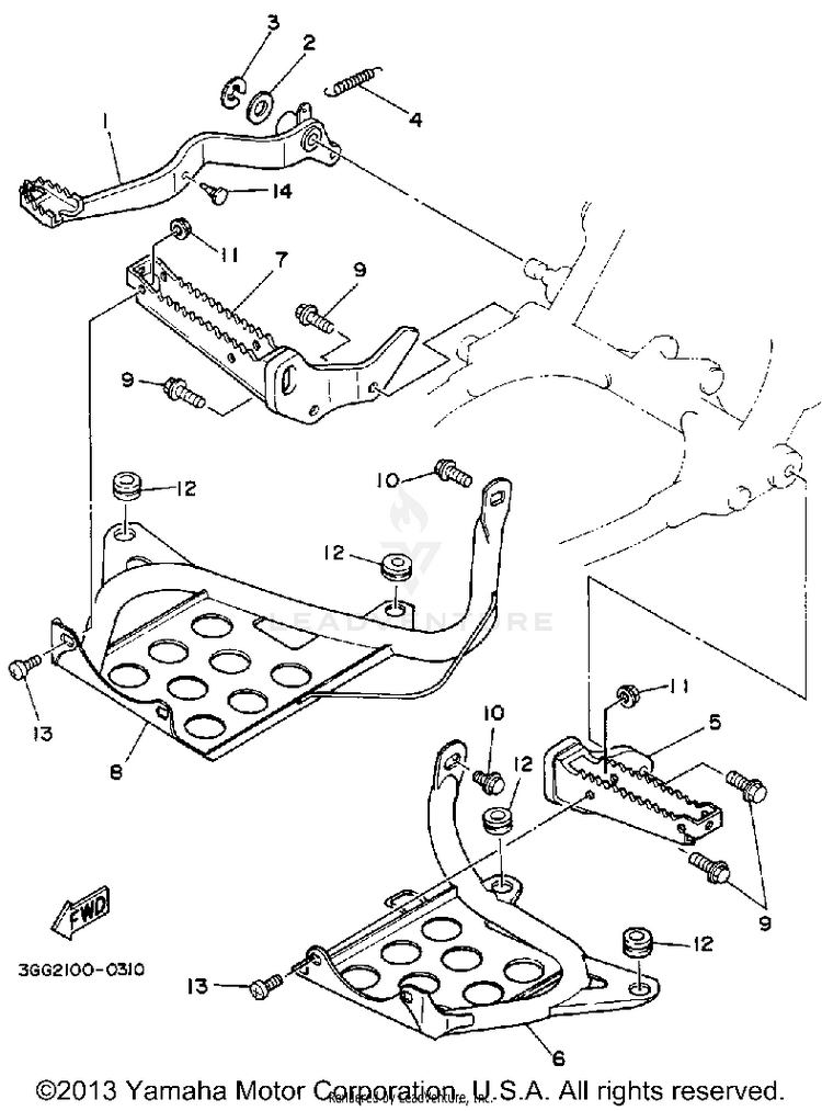 Stand - Footrest Schematic