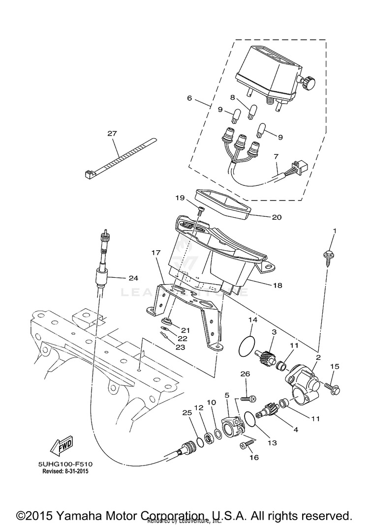 Alternate For Meter GRIZZLY 350 4WD - YFM35FGDGR - 2013 Schematic