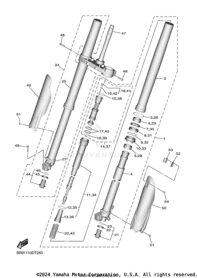 Front Fork Schematic