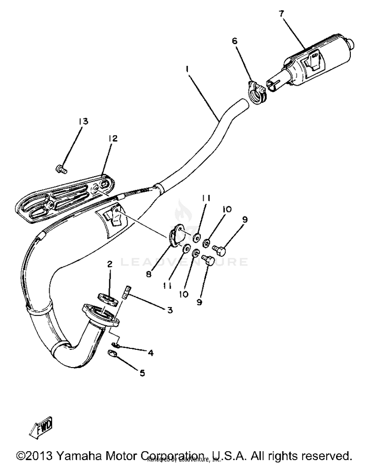 Exhaust Yz80g H Schematic