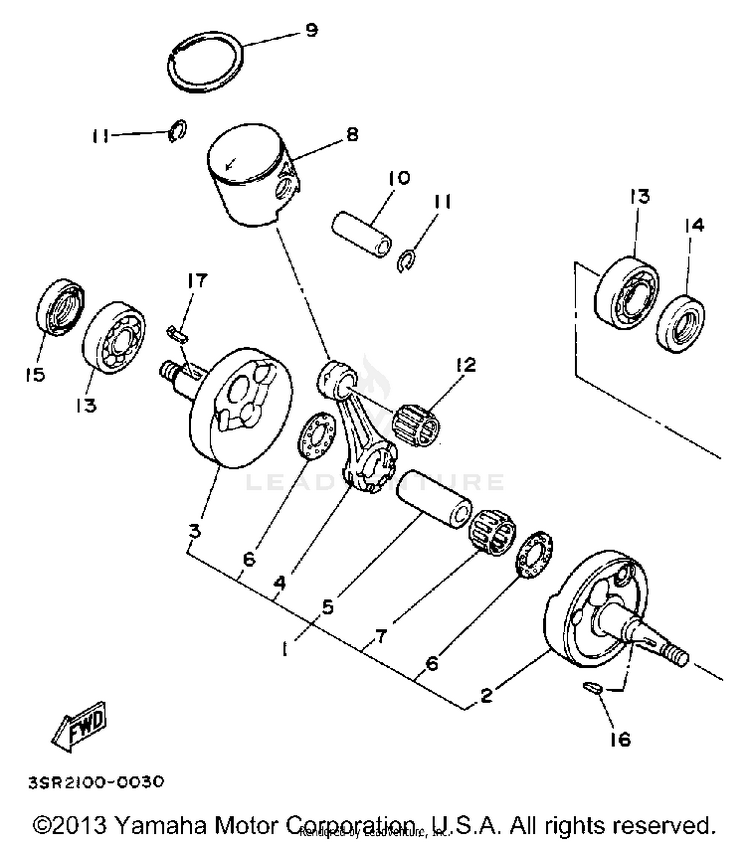 Crankshaft - Piston Schematic