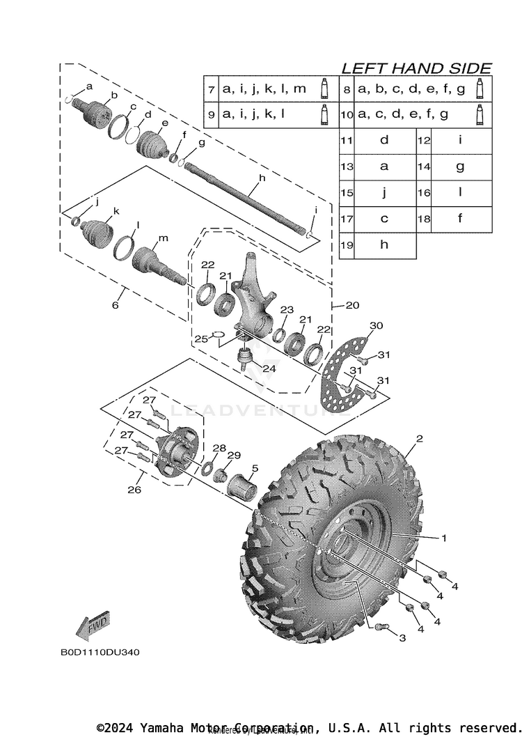 Front Wheel Schematic