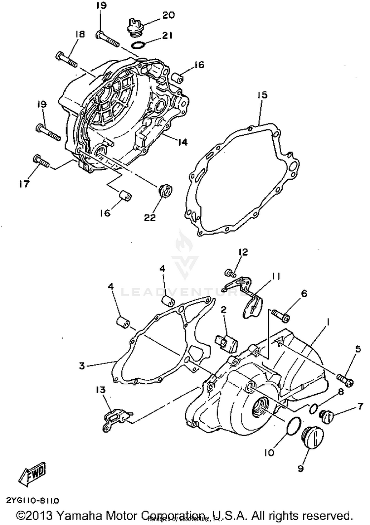 Crankcase Cover 1 Schematic