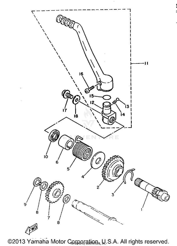 Starter YZ250E - 1993 Schematic