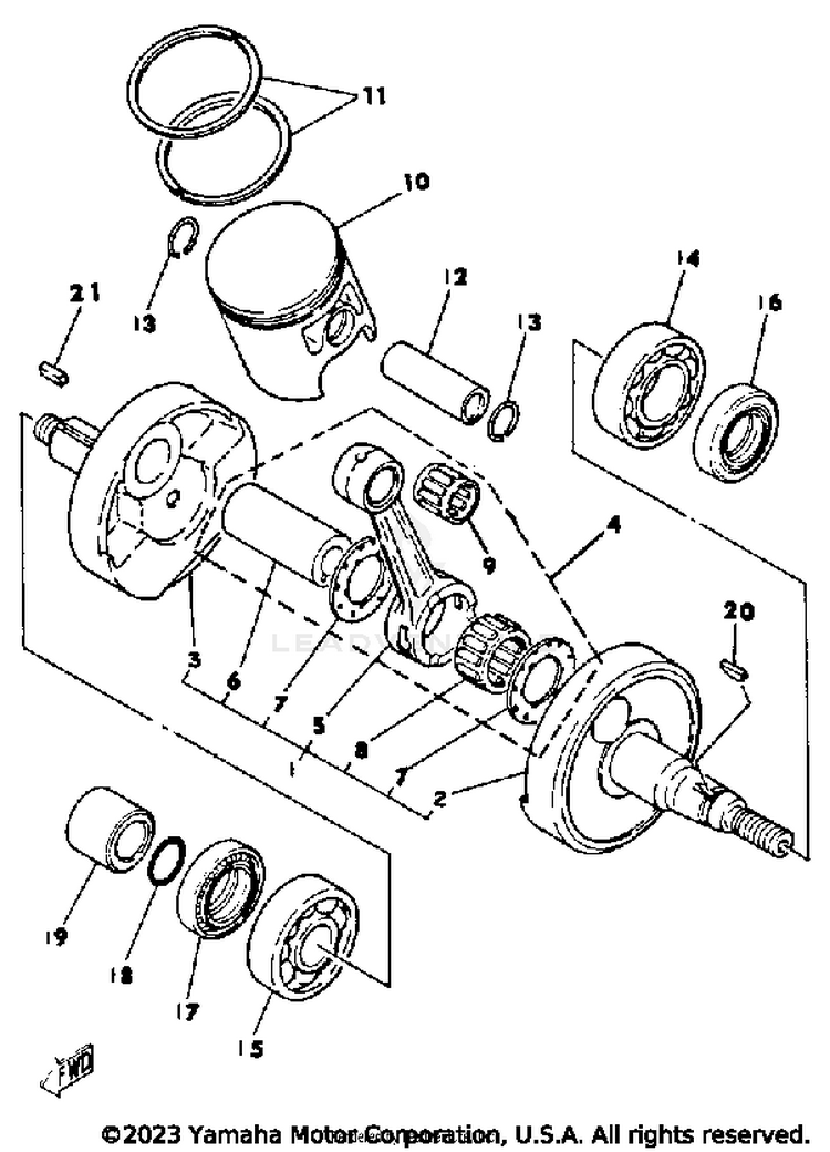Crankshaft - Piston Schematic