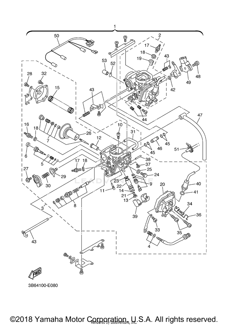 Carburetor V STAR 650 CLASSIC - XVS65AYCS - 2009 Schematic