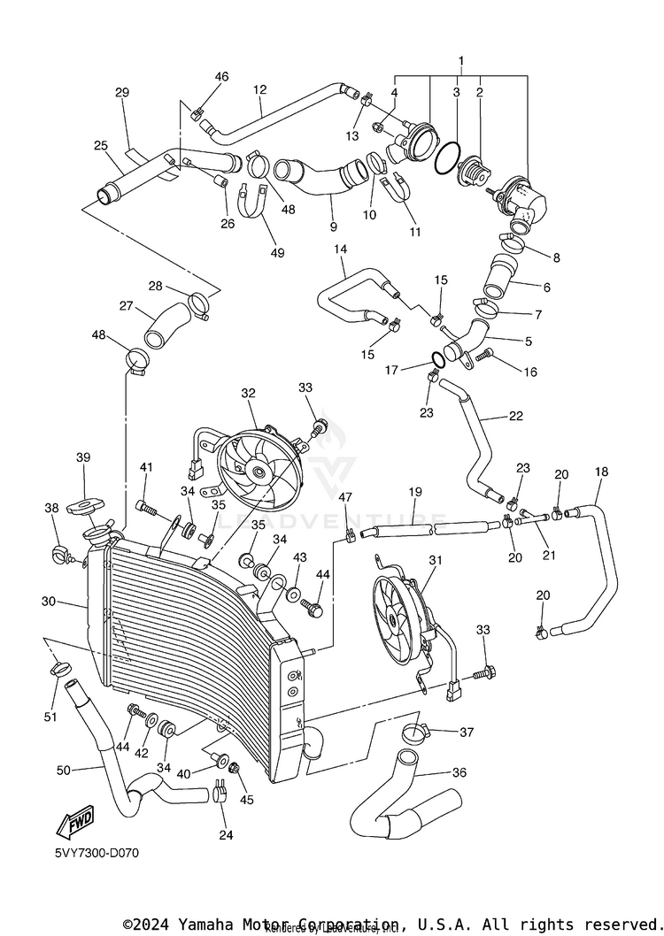 Radiator Hose Schematic