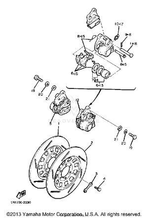 Front Brake Caliper Schematic