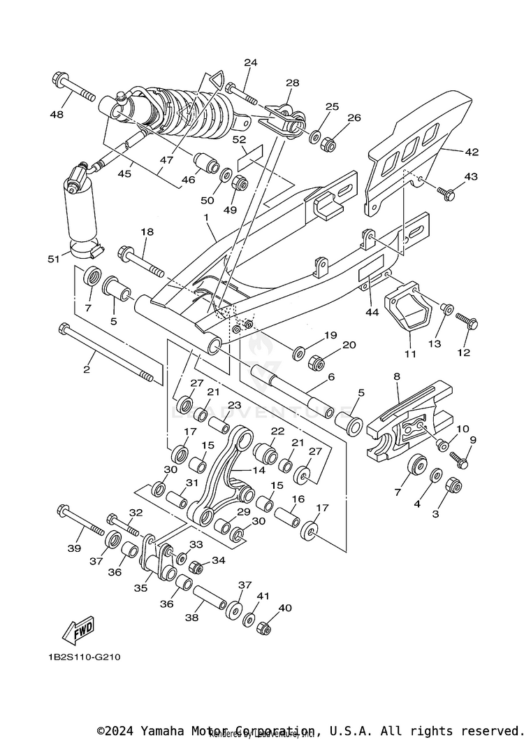 Rear Arm Suspension Ley Schematic