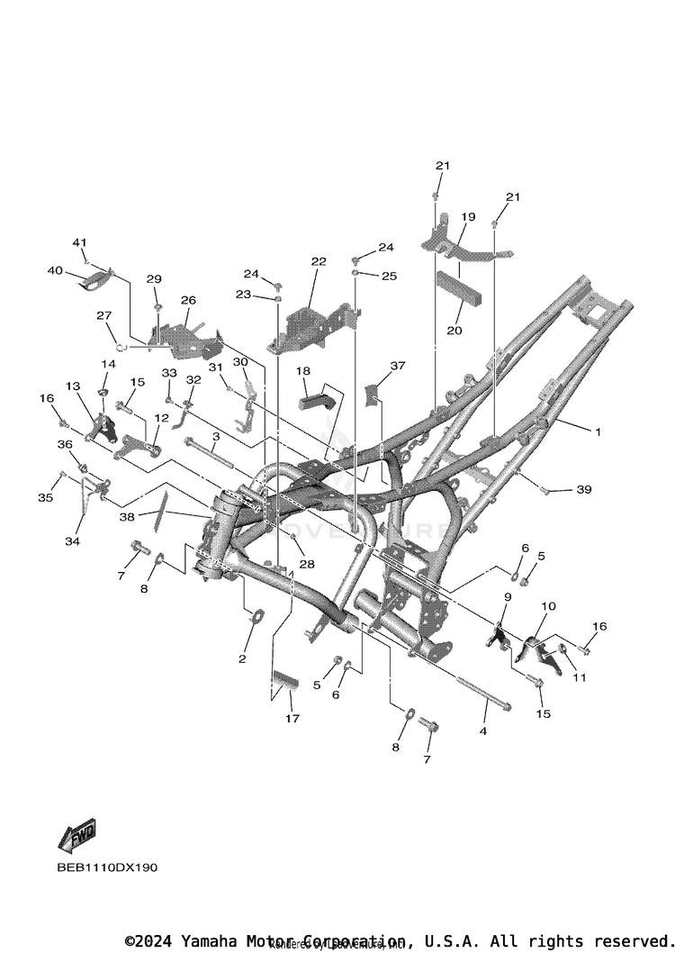 Frame YZFR7 - YZFR7SCB - 2025 Schematic
