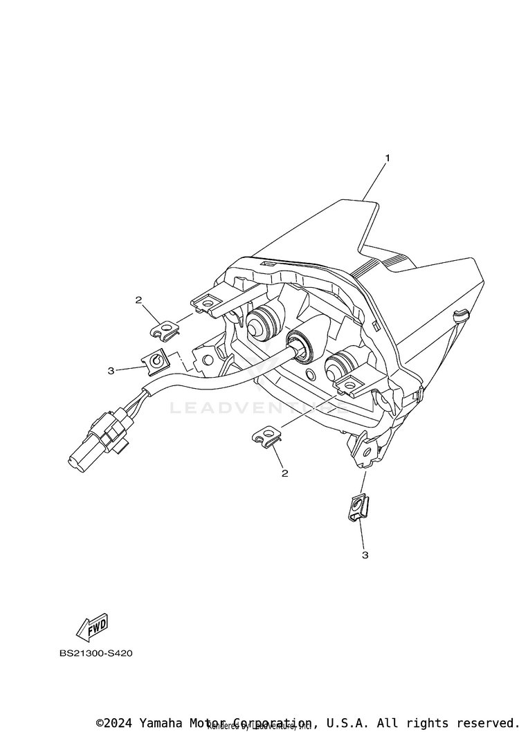 Taillight MT09 CA - MT09JCB - 2018 Schematic
