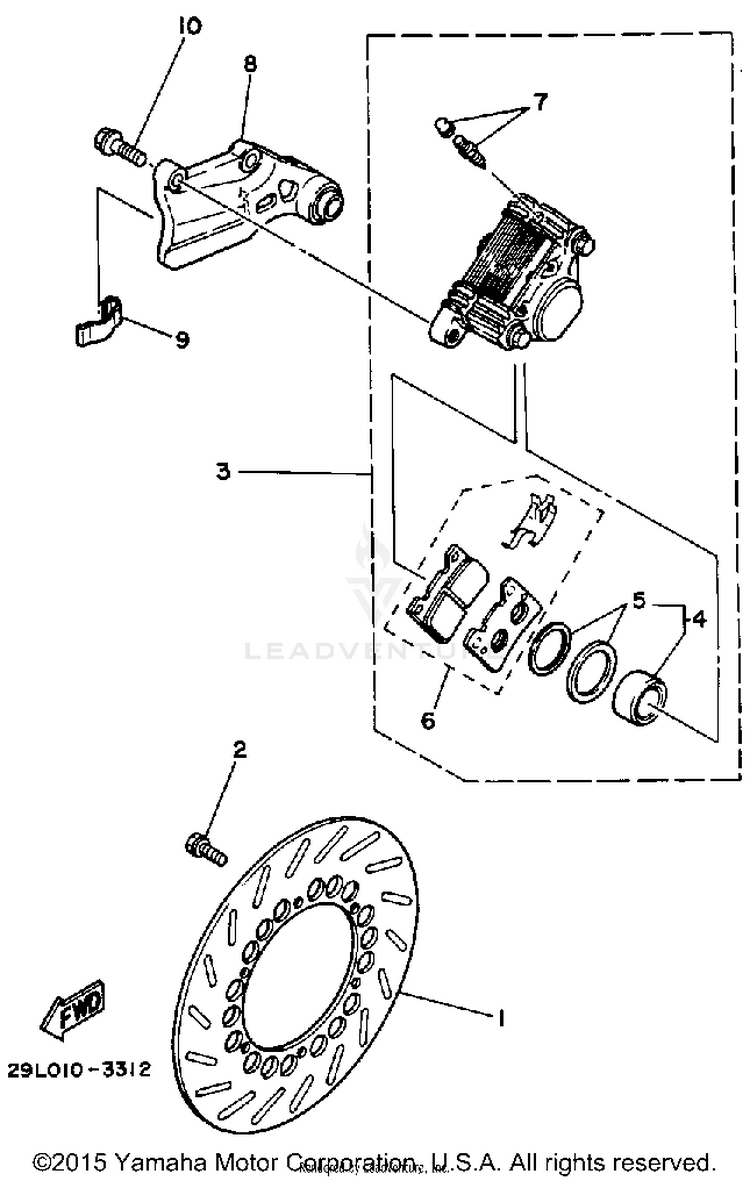 Rear Brake Caliper Schematic