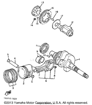 Crankshaft Piston Schematic