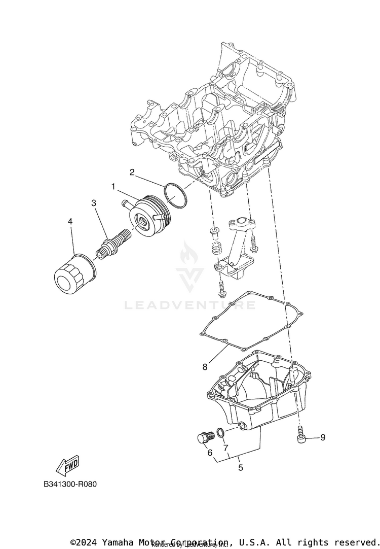 Oil Cleaner TENERE 700 WORLD RAI - XTZ7WRTCB - 2026 Schematic