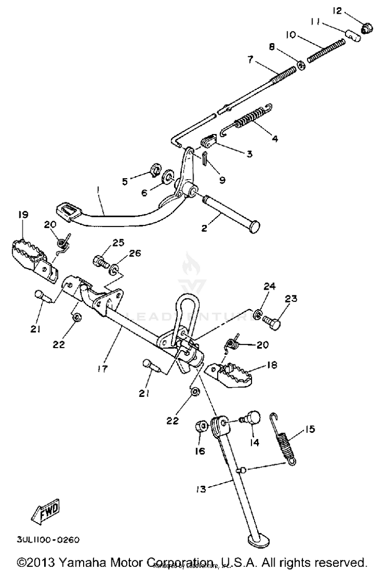 Stand-Footrest Schematic