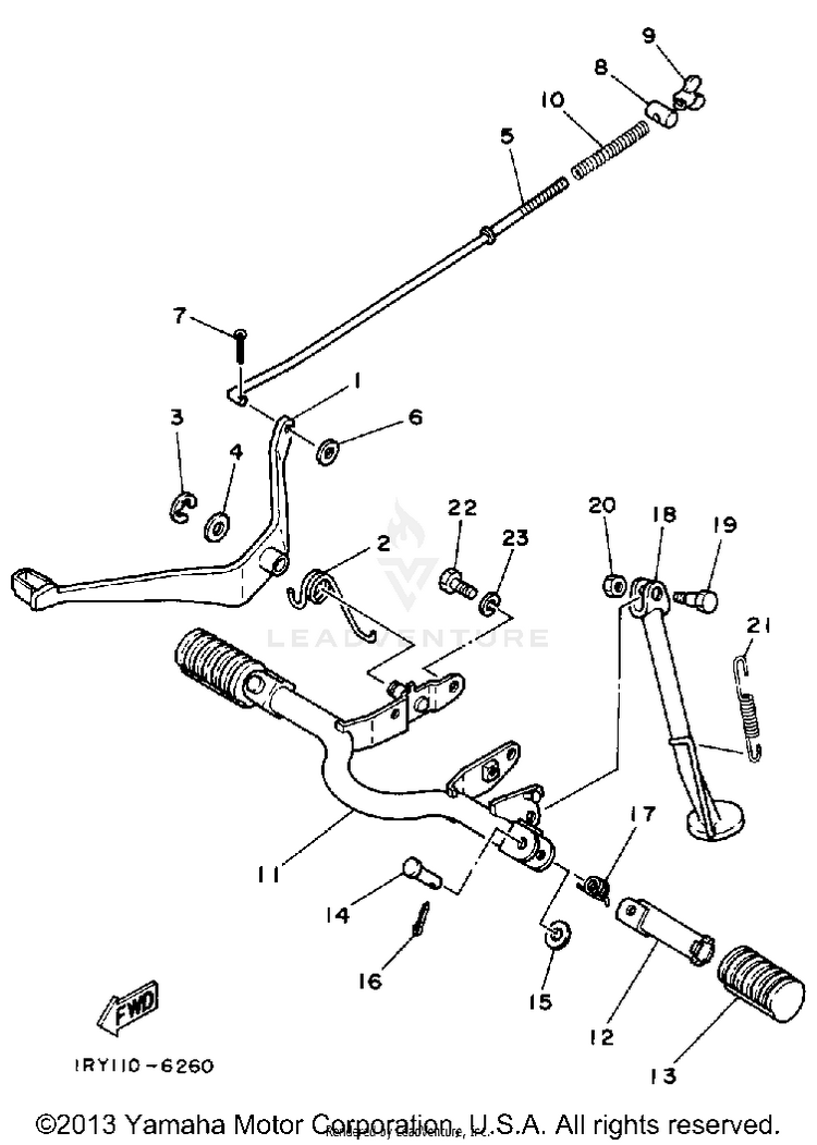 Stand-Footrest Schematic