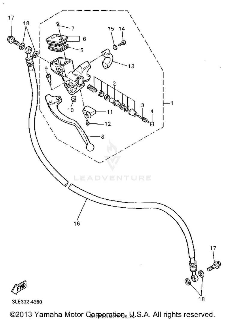 Front Master Cylinder 2 Schematic
