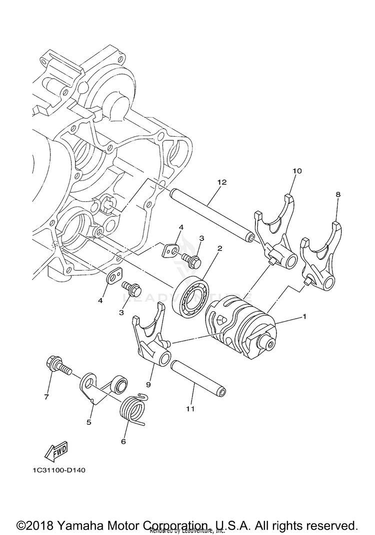 Shift Cam Fork Schematic
