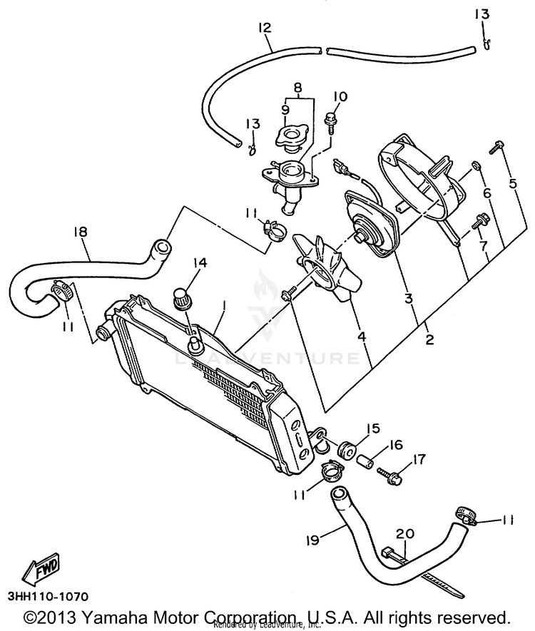 Radiator Hose Schematic