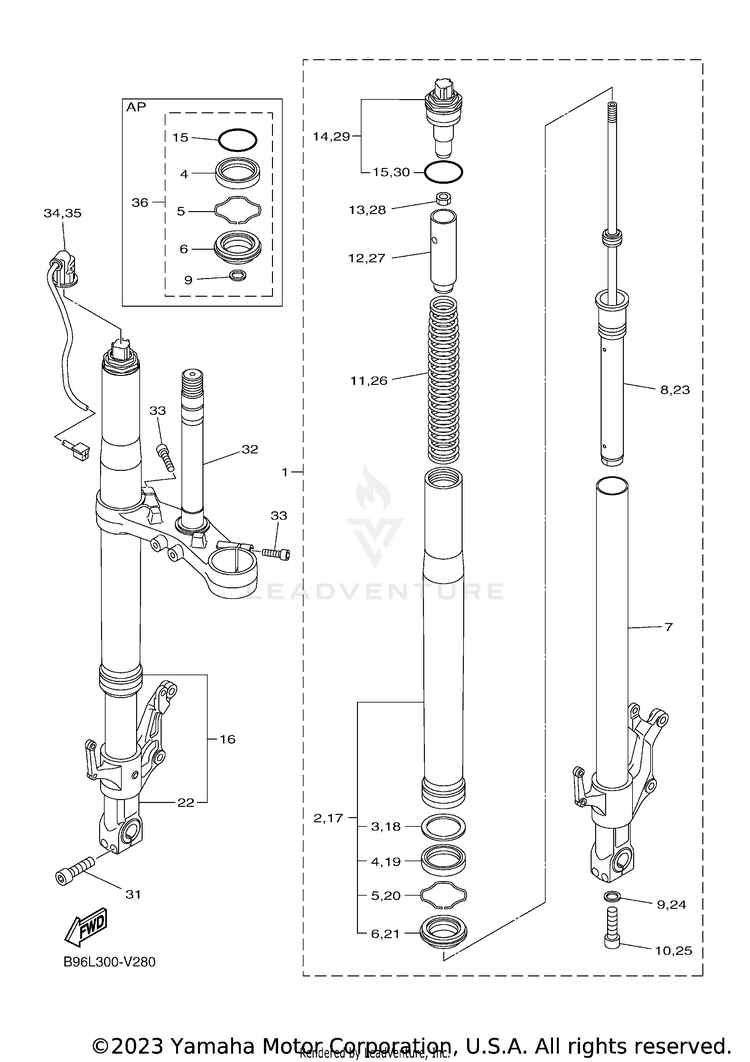 Front Fork Schematic
