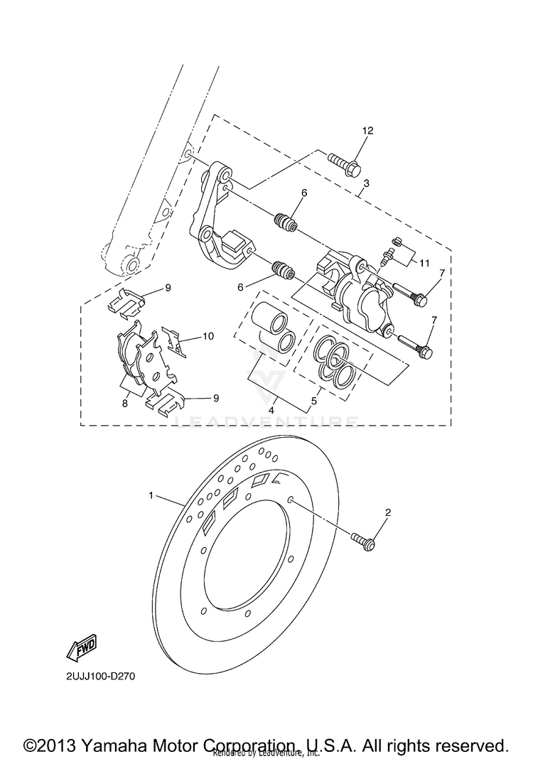 Front Brake Caliper Schematic