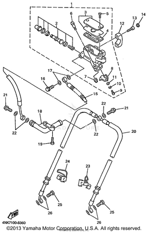 Front Master Cylinder Schematic